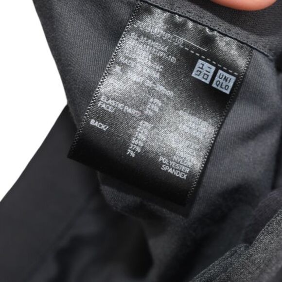 Uniqlo Pants Mens Size Large (36x38) Gray Ezy Ankle Length Dress Pants - Picture 9 of 9